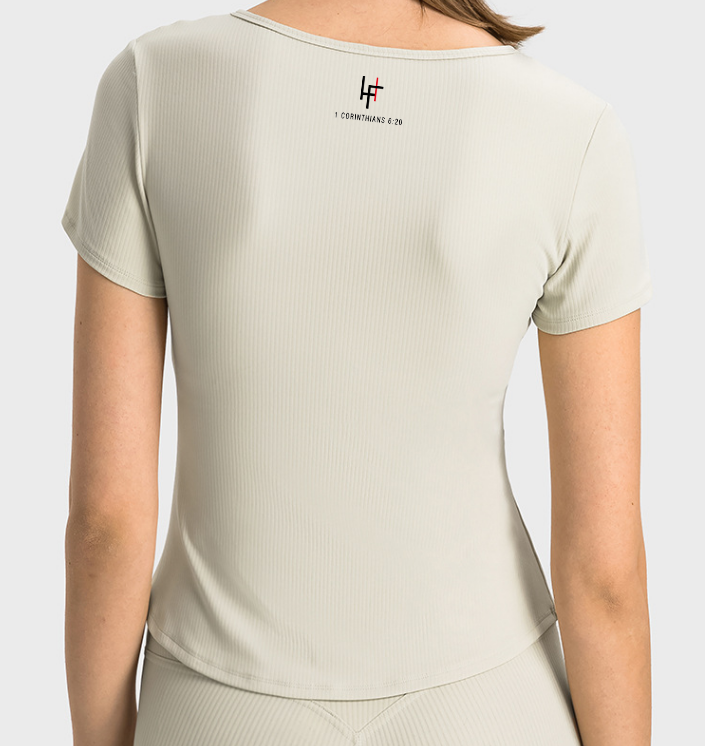 Side Scrunch Workout Shirt (with padded bust)